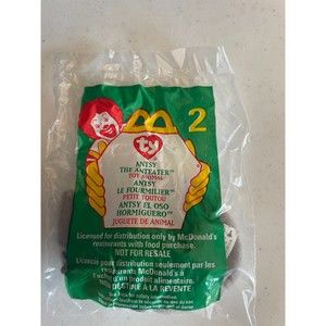 Ty Teenie Beanie Baby Antsy the Anteater #2 McDonalds Happy Meal Toy 1999